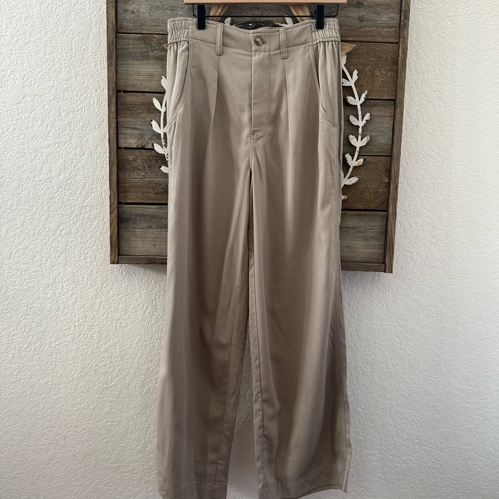 Madewell Khaki Chinos‎ Trouser wide leg pants size 8 NWT NJ983